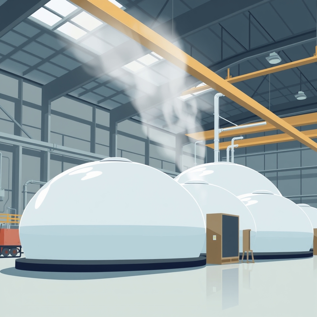 AI-generated illustration: Energy Dome Opens Manufacturing Plant in Italy