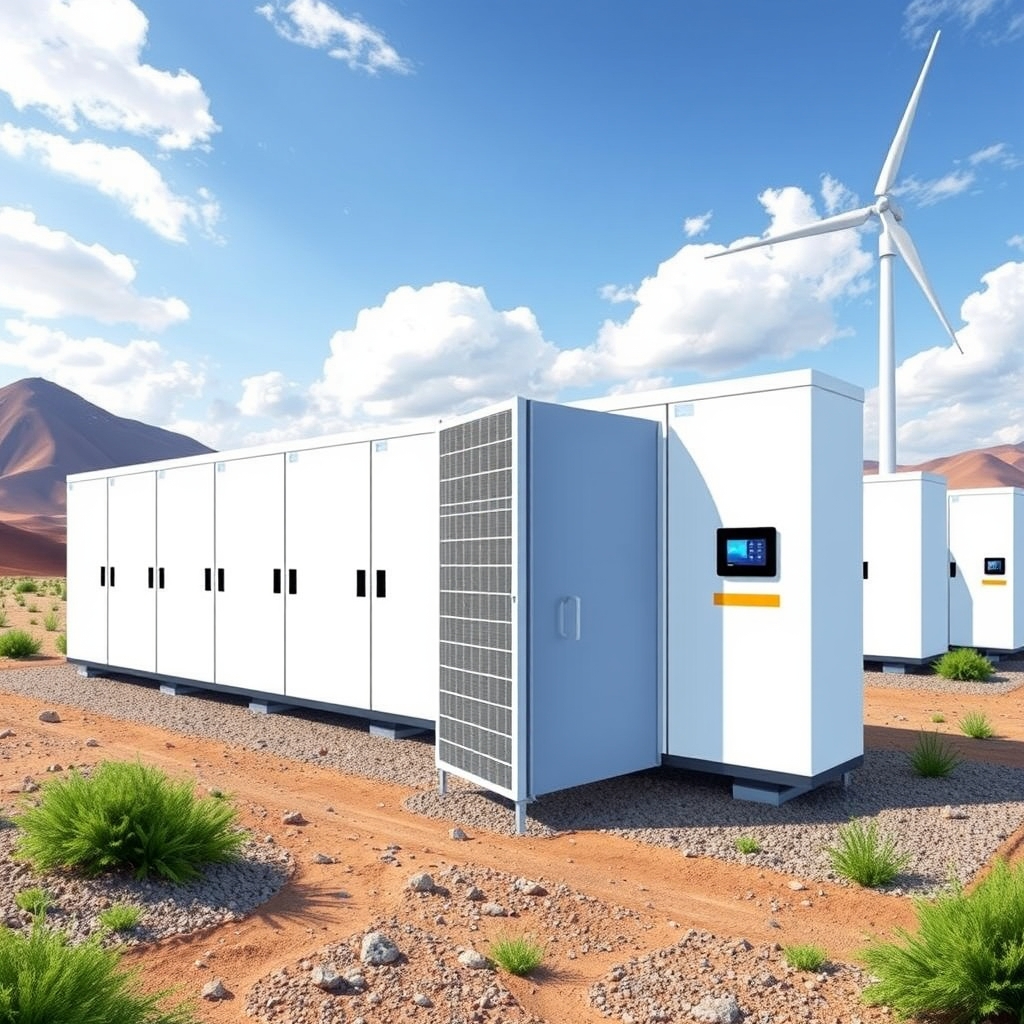 AI-generated illustration: SECI Invites Bids for 800 MW/3,200 MWh Standalone Battery Storage