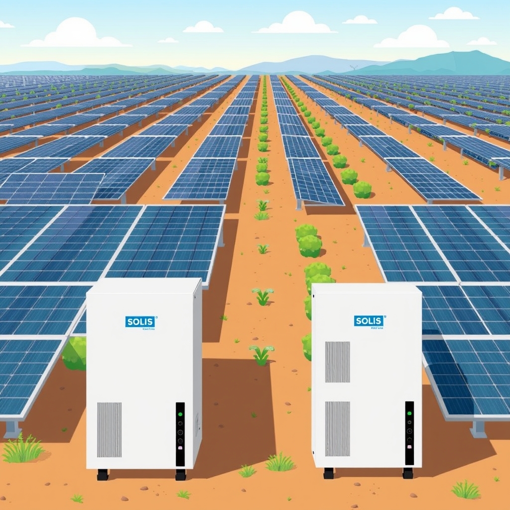 AI-generated illustration: Solis Celebrates 10 Years in India, Hits 10 GW Shipment Milestone