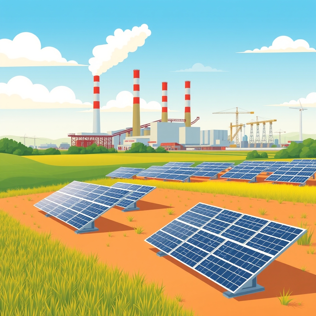 AI-generated illustration: Sunsure Energy Inks 30 MWp Solar PPA with Evonith Steel